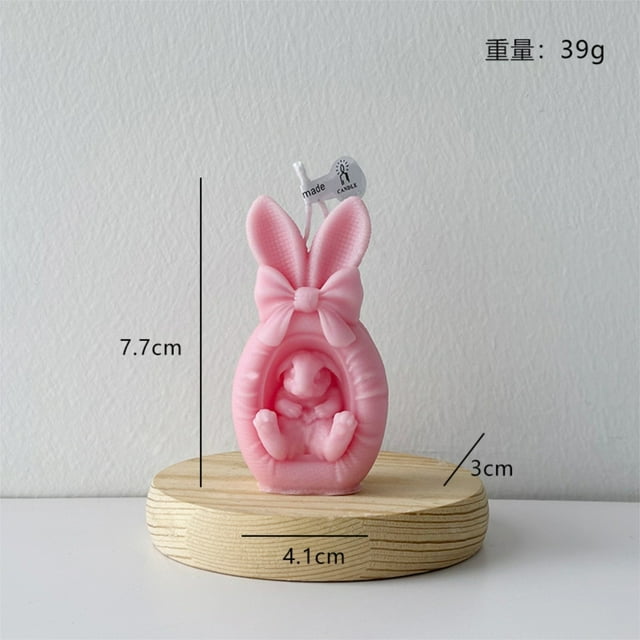 Linnome Easter Bunny Scented Candles Festive Fragrant Decor For Home Holiday Celebration And Ambiance