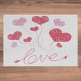 thumbnail image 3 of Ambesonne Love Jigsaw Puzzle, Love Heart Balloons, Heirloom-Quality Fun Activity for Family Durable Cardboard, 1000 pcs, Magenta Rose White, 3 of 5