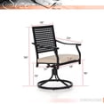 thumbnail image 6 of Sophia&William Metal Patio Dining Swivel Chairs Outdoor Chairs cwith Seat Cushion Set of 2, Beige, 6 of 6