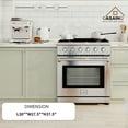 thumbnail image 3 of CASAINC 30 inch. 4.55 cu. ft. Front Control Freestanding Gas Range with Oven in Stainless Steel, 3 of 9