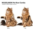 3 Packs Cat Combs,WUSOLIBON Rounded Stainless Steel Teeth, Smooth Tips