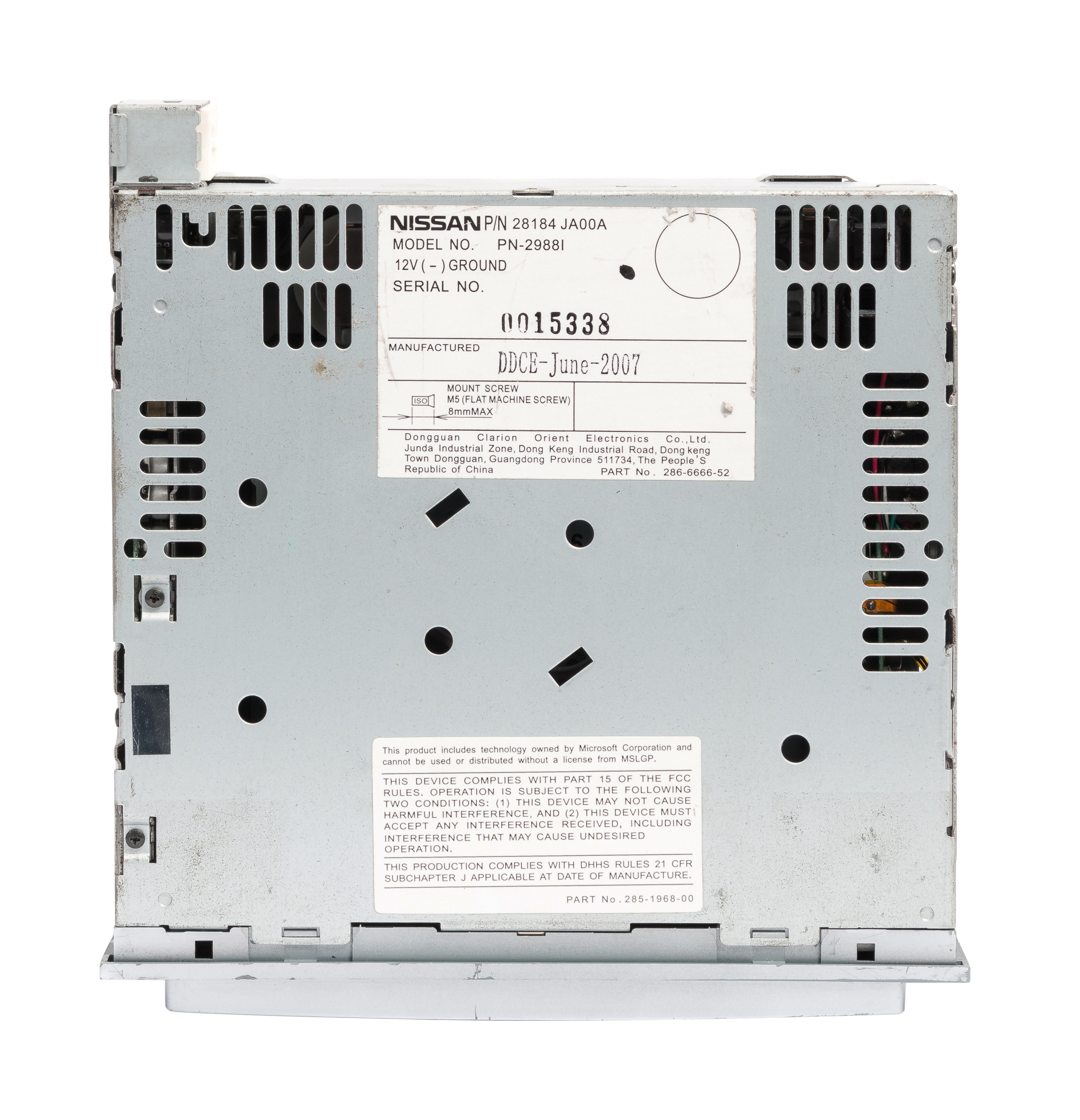 Restored 2007-2009 Nissan Altima OEM 6 Disc CD MP3 Player Changer 28184JA00A (Refurbished)