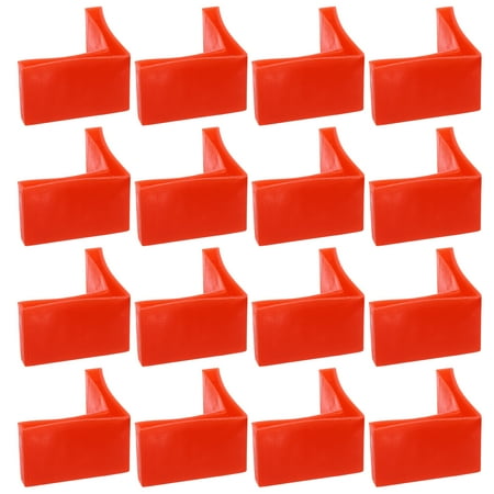 Uxcell 16Pack L Shape Leg Pads, 1.6" x 1.6" Plastic Furniture Leg Cover Protectors, Red
