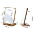 thumbnail image 2 of Single-side Desktop Vanity Makeup Mirror Wooden Foldable Household Makeup Mirror, 2 of 7