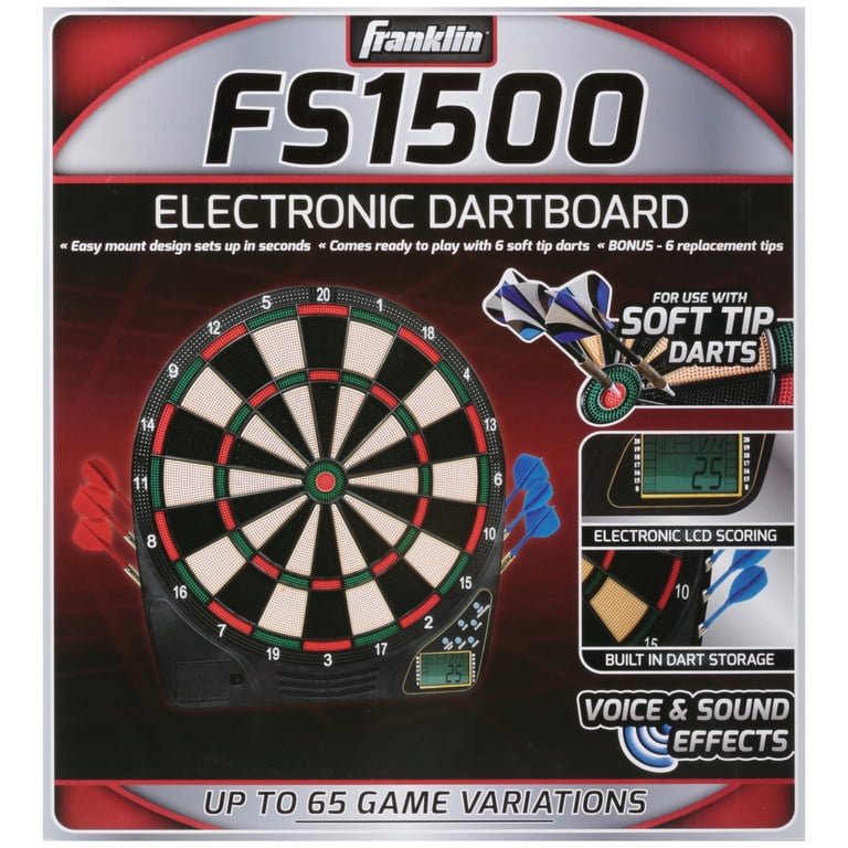 Franklin Sports Electronic Soft Tip Dartboard, 13.5