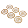 thumbnail image 3 of 48 Beautiful Gold Colored Dining Table Coasters with Flowers, 3 of 7