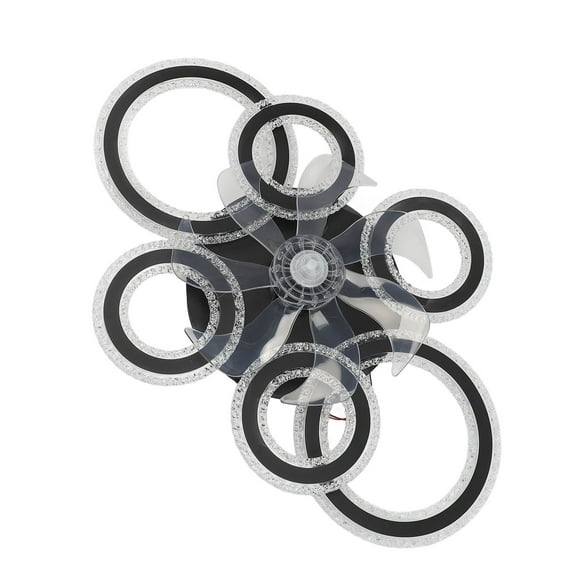 Flush Mount Ceiling Fan Light, Simple Ceiling Fan Light Unique for Bedroom Black
