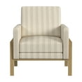 thumbnail image 4 of Modern Exposed Wood Accent Chair, Tan Stripe, 4 of 10