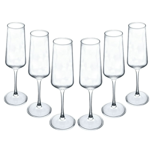 Set de 6 Copas Flauta de Cristal - 250ml