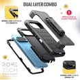 thumbnail image 4 of Rome Tech Funda para Google Pixel 9 Pro XL (2024), con Clip para Cinturón y Soporte, Doble Capa a Prueba de Golpes, Color Negro, 4 of 5