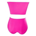 thumbnail image 3 of Kyusrd Bathing Suits For Women Swimsuits Women Summer Solid Color With Chest Cushion And No Steel Support Backless Strap Swimsuit, 3 of 4
