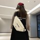 thumbnail image 3 of Riñonera unisex, riñonera de moda, riñonera de lona, ​​bolso cruzado (blanco), 3 of 7