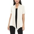 thumbnail image 2 of Women's Casual Short Sleeve Loose Fit Solid Cardigan (Pack of 2), 2 of 5