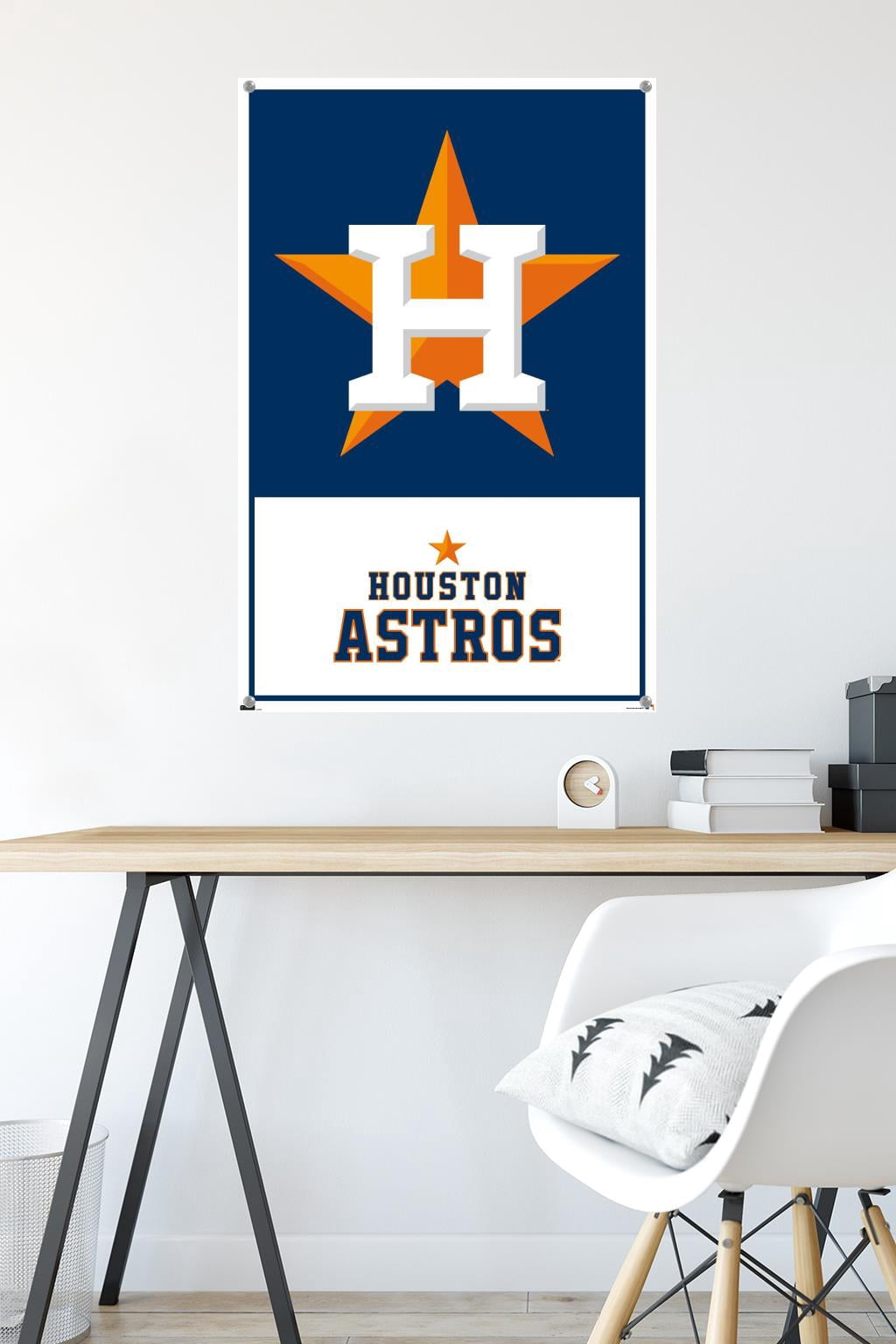 MLB Houston Astros - Logo 22 Wall Poster with Pushpins, 22.375" x 34"