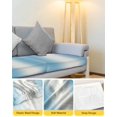 thumbnail image 4 of Sky Blue White Couch Cushion Covers Stretch, Washable Sofa Seat Covers Individual Seat Cushion Sofa Slipcovers Gradient Vertical Stripes Minimalist Couch Cover Furniture Protector S-1PCS, 4 of 7