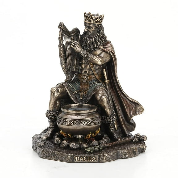 Veronese Design 7 1/4" Tall Celtic God Dagda Druid King of Tuatha De Danann Cold Cast Bronzed Resin Sculpture