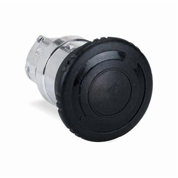 Schneider Electric Mushroom Head Push Button,Black,22mm ZB4BS52