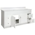 thumbnail image 6 of Design House 586438 Concord 2-Door 4-Drawer Bathroom Vanity with Cultured Marble 4 in. Center set Solid White Top, Unassembled, 61x22, White, 6 of 22