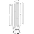 thumbnail image 2 of Two-Sided Pegboard Floor Display w/ C-Channel Sides on Revolving Round Studio Base. Spinner Rack Stand. Panel Size: 16"W x 60"H, 2 of 5