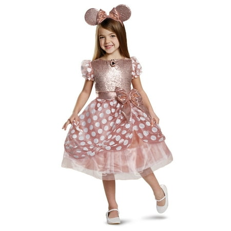 Halloween Rose Gold Minnie Deluxe Toddler Costume