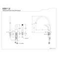 thumbnail image 2 of Kingston Brass KB818 Single-Handle Widespread Kitchen Faucet, Brushed Nickel, 2 of 2