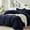 Navy Blue, variant on Oversized King Comforter Set 7 Pieces - Ultra-Soft Bed in a Bag, Cozy Luxury All Season Bedding Sets with Comforter, Flat Sheet, Fitted Sheet, 2 Pillow Shams & 2 Pillowcases, White
