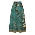 thumbnail image 4 of ZToonmas Women's Floral Print Tiered Maxi Skirt Elastic Waist Drawstring Skirt with Pockets for Summer Casual and Vacation, 4 of 7