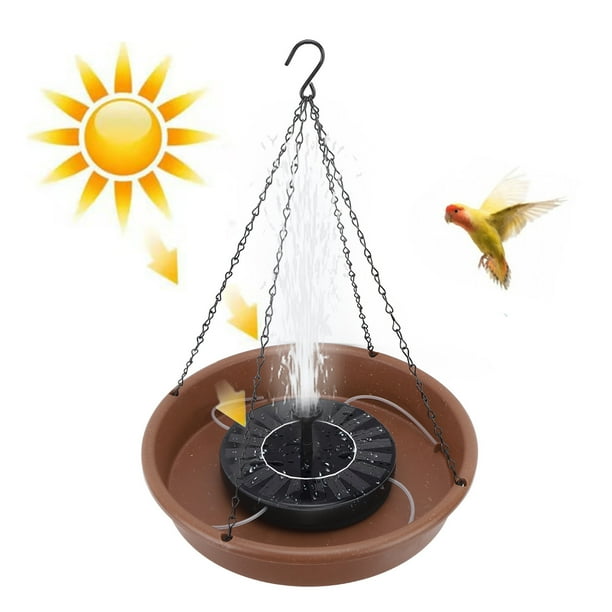 Fuente Solar Para De Pájaros, Protección Del Medio Ambiente, Decorativa, Práctica Bomba Solar Para Fuente De Para Pájaros, Estilo Colgante Con Cadena Para Patio