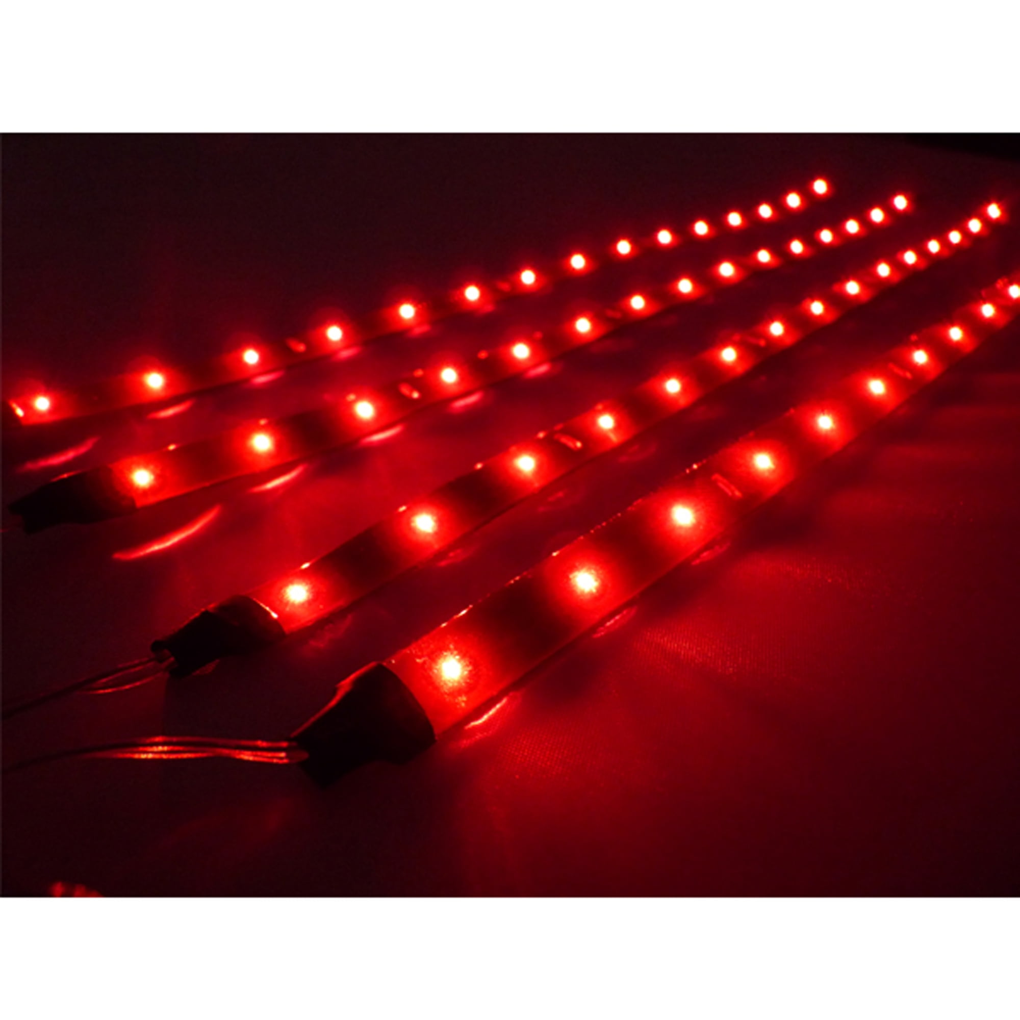 4x30cm LED Car Waterproof Light Strip Red