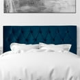 thumbnail image 2 of CorLiving Catalina Navy Blue Diamond Tufted Velvet Headboard - Queen, 2 of 9