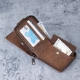 thumbnail image 2 of ddioayh Men's Vintage Lock Buckle Wallet with Multiple Card Slots and Zipper Coin Purse Compact Lightweight 112g for Business Travel Daily Use, 2 of 5