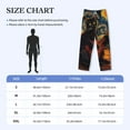 thumbnail image 2 of Cauagu Starry Night Cat Guitarist Mens Pajama Pants Sleep & Lounge Pants,PJ Bottoms with Pockets-Medium, 2 of 7