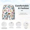 thumbnail image 6 of Picia Cartoon Animals pattern Mens Swim Trunks with Compression Liner Stretch Beach Shorts Quick Dry with Zipper Pockets No-Chafing Board Shorts-Small, 6 of 9