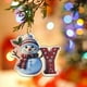 thumbnail image 3 of Adornos navideños con letras 2025, colgante de ciervo navideño, decoración de madera para mesa, adornos personalizados, 3 of 4