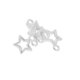 thumbnail image 4 of 2x100 Piezas Hollow Out Star Christmas Party Charms DIY Beads Silver White Zulema Colgante de dijes de estrella, 4 of 7