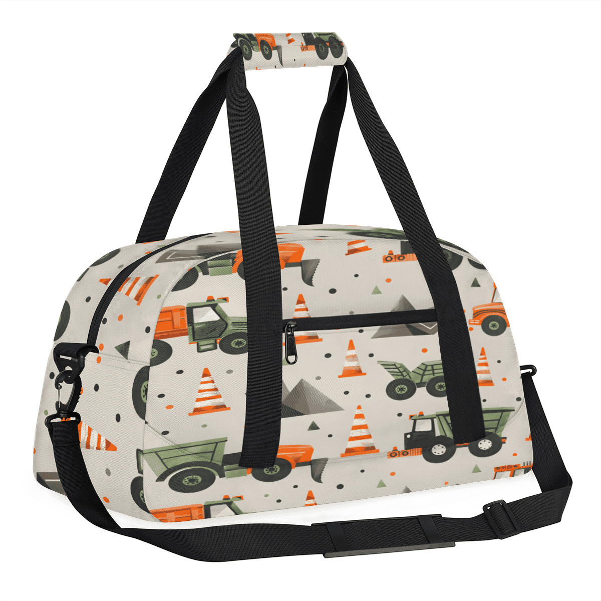 Herdesigns Truck Car Sports Duffle Bag for Women & Men, Green Gym Bag Dance Bag Overnight Bag Carry On Weekender Travel Bag
