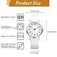 thumbnail image 4 of Avaner Round Analog Watch for Women: Ladies' Quartz Wristwatch with Clear Arabic Numeral Scale Silicone Strap, Easy to Read for Leisure Business Gifts, 4 of 7