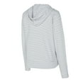 thumbnail image 3 of Men's Concepts Sport  White/Gray Maryland Terrapins French Terry Striped V-Neck Pullover Hoodie, 3 of 3
