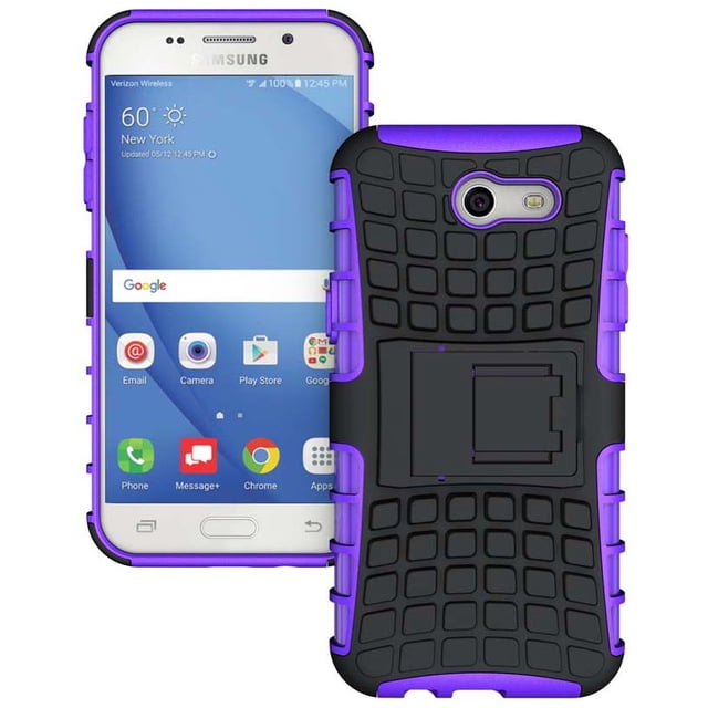 Étui Rigide Robuste en TPU avec Prise PURPLE GRENADE et Support pour SAMSUNG GALAXY J3 EMERGE J327P (2017) (Sprint, Boost Mobile, Virgin Mobile)