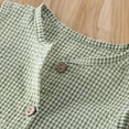 thumbnail image 5 of Qiylii Baby Girls Boys Plaid Romper Sleeveless Plaid Button Jumpsuit,0-18M, 5 of 8