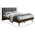 thumbnail image 5 of Meridian Furniture Vance Gray Durable Linen Fabric King Bed, 5 of 7