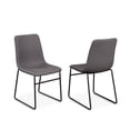 thumbnail image 1 of Chaises Courbées en Cuir Reconstitué Gris (2 Chaises), 1 of 2