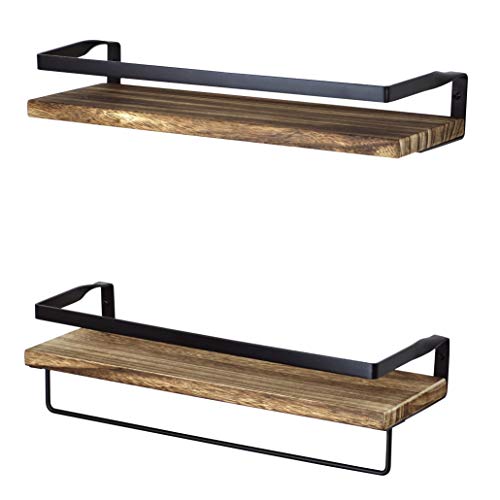 Details about  / Modern Set of 2 White Floating Shelves for Wall in Living Bedroom and Bathroom