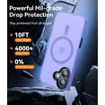 thumbnail image 3 of Entronix Étui Robuste pour iPhone 16, Dos Mat Translucide, Étui Magnétique Solide, Violet, 3 of 5