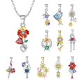 thumbnail image 2 of JIUHAO-Colgante de Plata de Ley 925 para mujer, collar con colgante de colección de jardín, doce Flores, temporada, 2 of 4