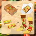 thumbnail image 6 of Funny Socks Box Funny Taco Food Socks for Men Women Novelty Funky Cute Socks Taco Socks Father's Day Valentine Birthday Christmas Gift（M, 2 Pairs）, 6 of 8