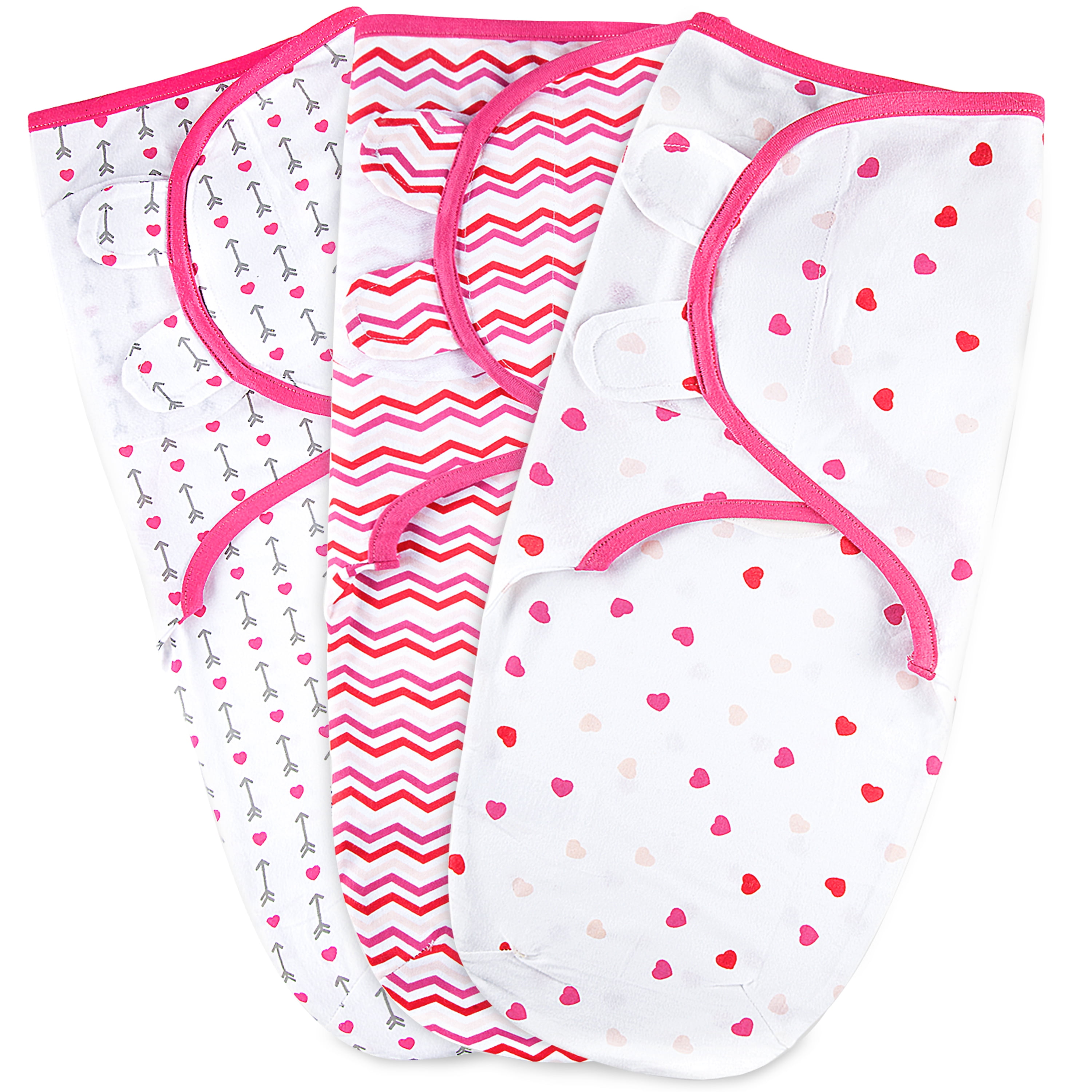 Baby Swaddle Blankets for Newborn Girl, Small/Medium 03 Months old, 3