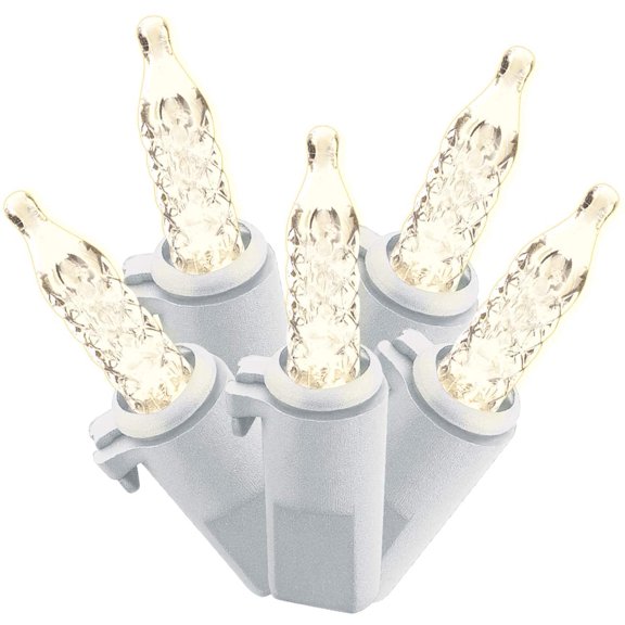 PHILIPS 150 LED Warm White Faceted Mini Icicle Christmas Lights