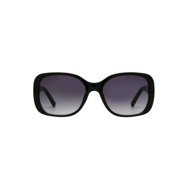 Foster Grant Black Square Women's Fashion Sunglasses