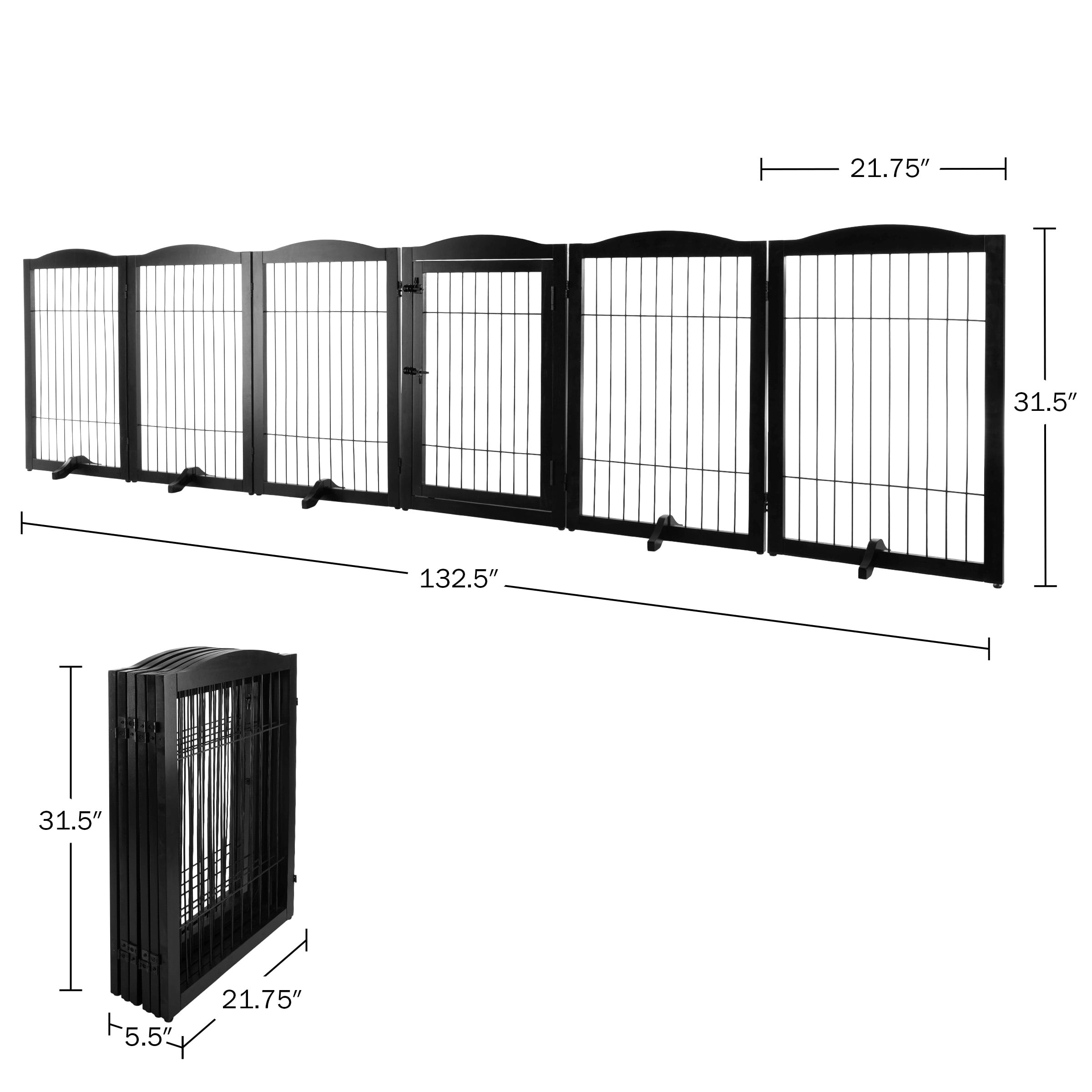 PETMAKER Extra Wide Freestanding Foldable Dog Gate